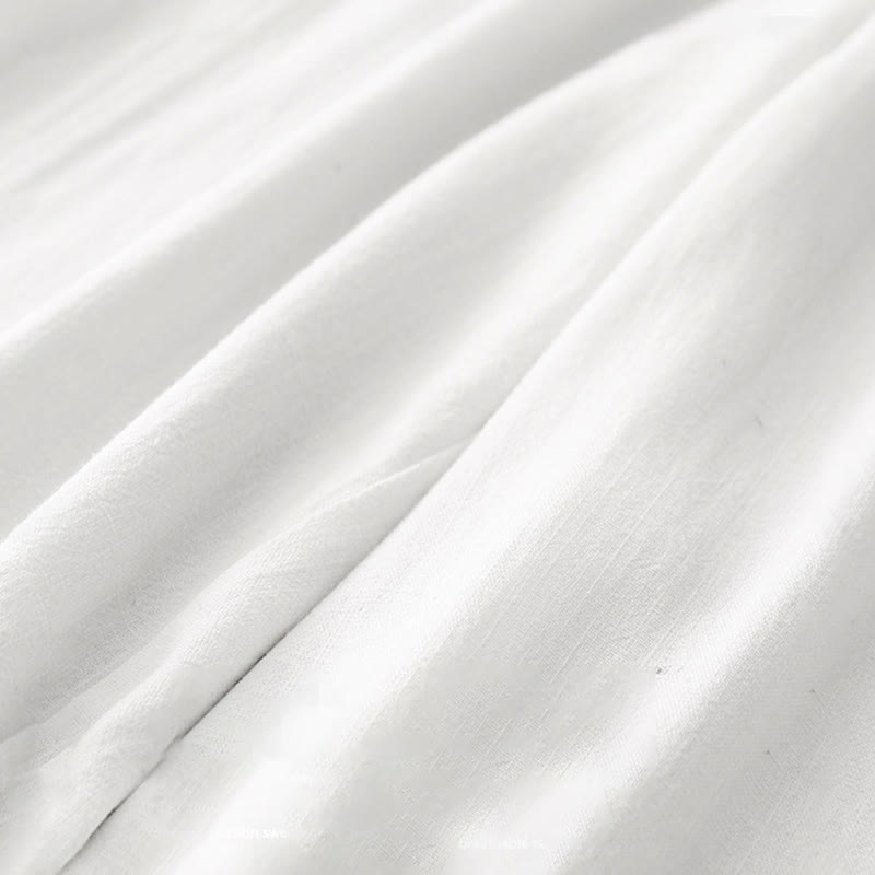 Breathable Cotton Straight-Leg Meditation Pants