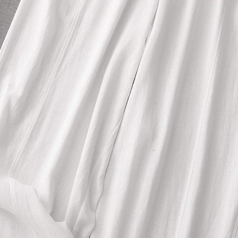 Breathable Cotton Straight-Leg Meditation Pants