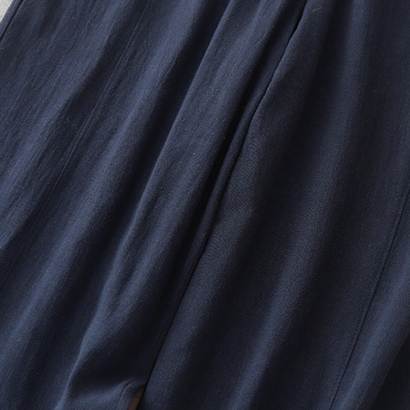 Breathable Cotton Straight-Leg Meditation Pants