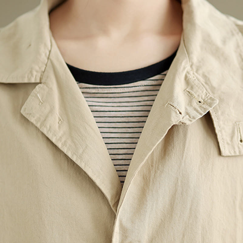 Breathable Cotton Linen Minimalist Daily Grounding Jacket