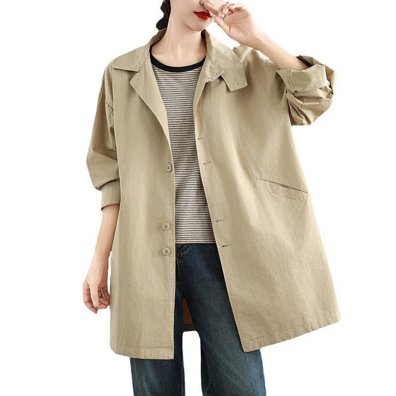 Breathable Cotton Linen Minimalist Daily Grounding Jacket
