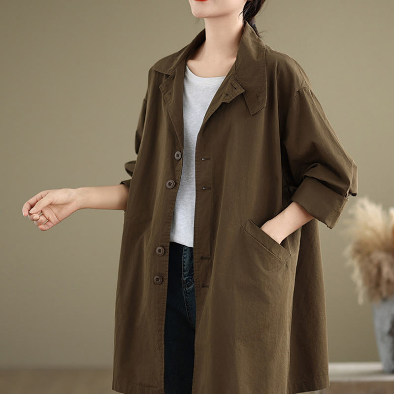 Breathable Cotton Linen Minimalist Daily Grounding Jacket