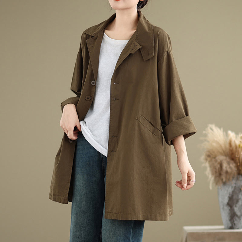 Breathable Cotton Linen Minimalist Daily Grounding Jacket