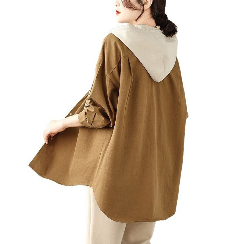 Breathable Cotton Linen Hooded Jacket for Mindful Daily Wear