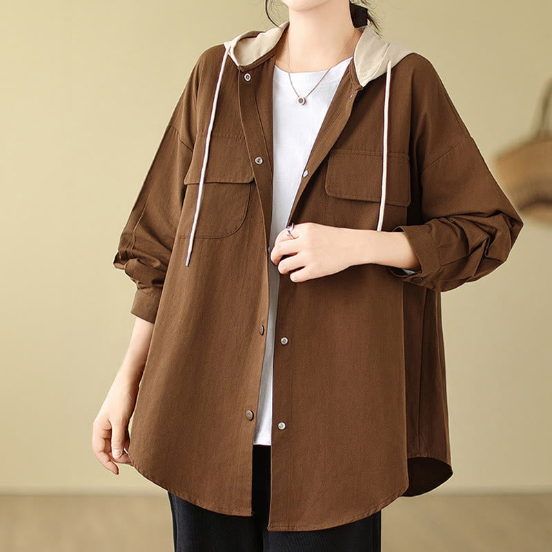 Breathable Cotton Linen Hooded Jacket for Mindful Daily Wear