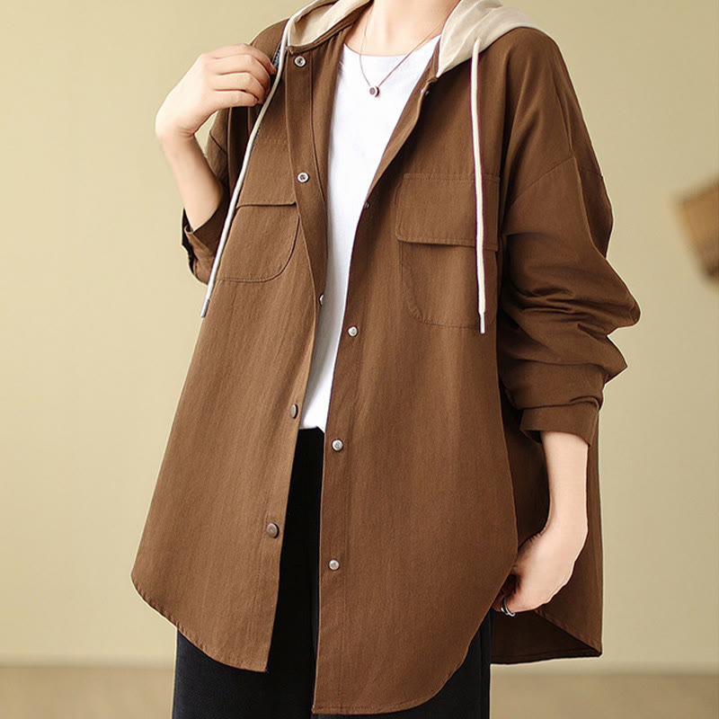 Breathable Cotton Linen Hooded Jacket for Mindful Daily Wear