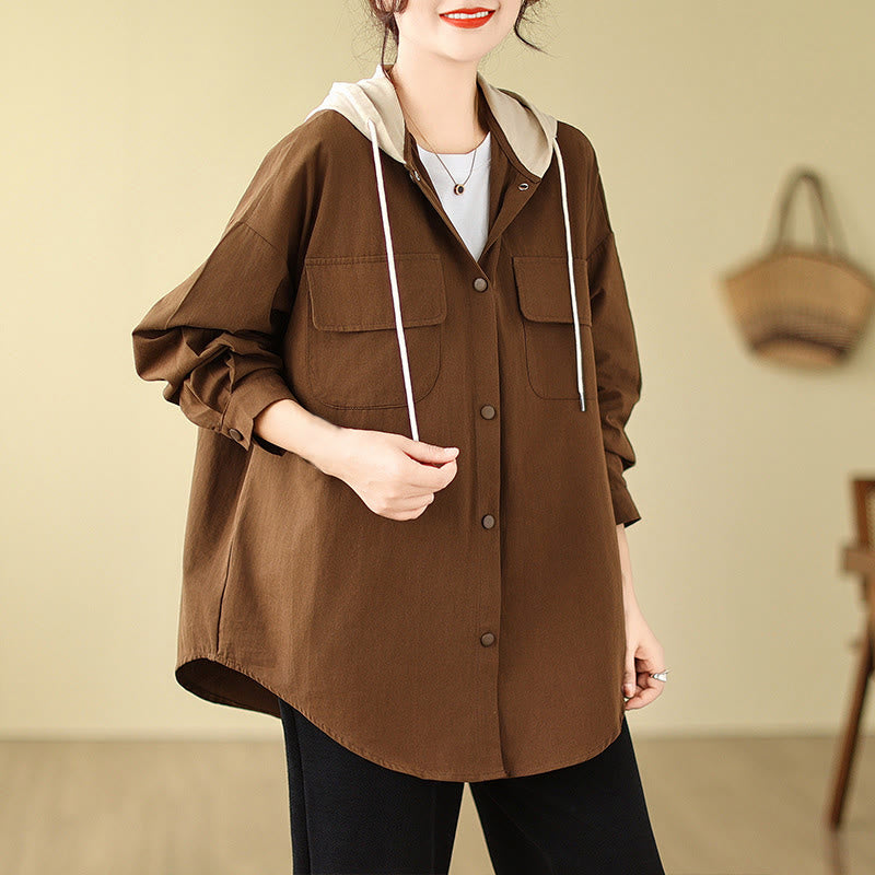 Breathable Cotton Linen Hooded Jacket for Mindful Daily Wear