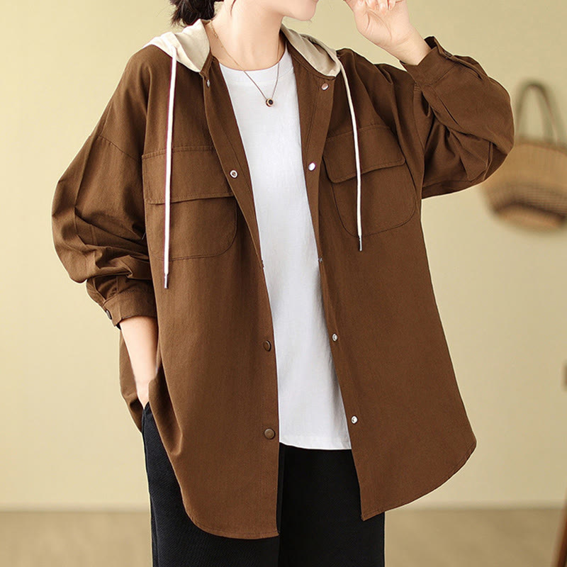 Breathable Cotton Linen Hooded Jacket for Mindful Daily Wear
