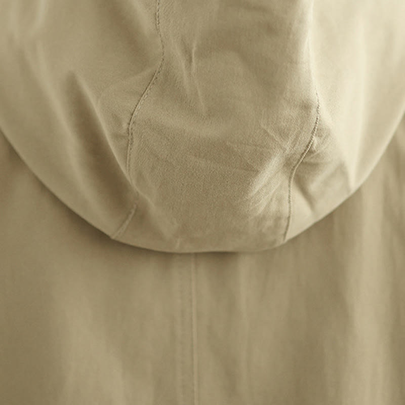 Cotton Linen Hooded Utility Jacket for Mindful Daily Wear