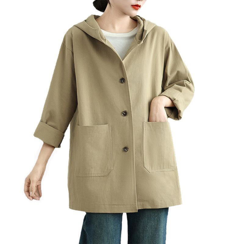 Cotton Linen Hooded Utility Jacket for Mindful Daily Wear