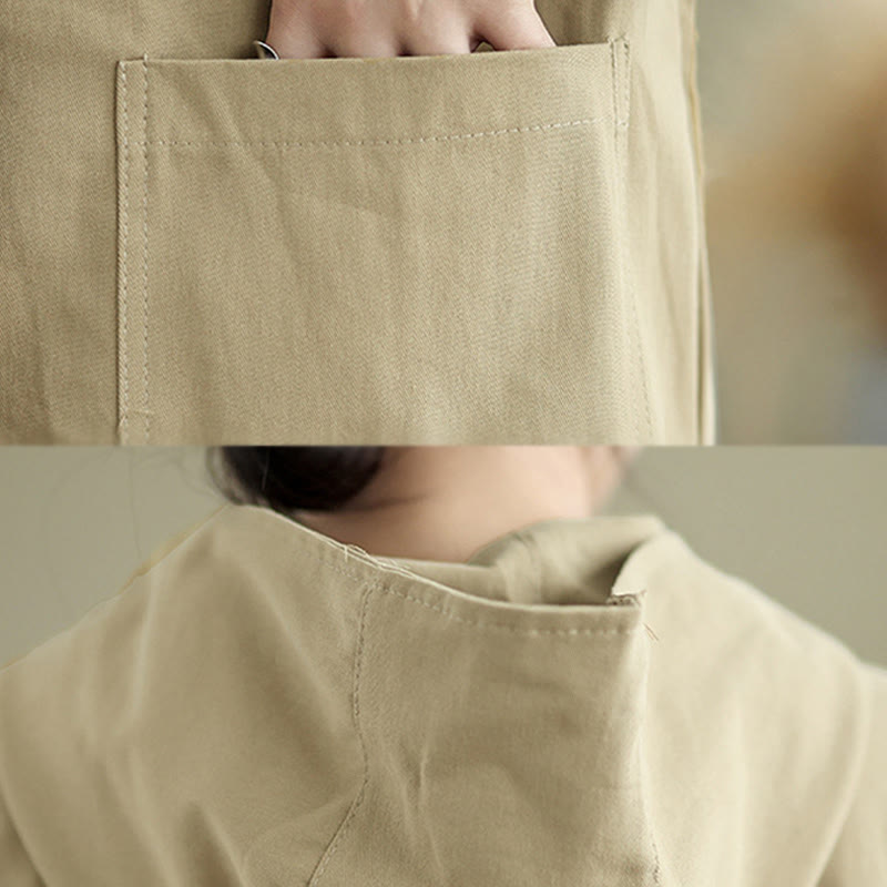 Cotton Linen Hooded Utility Jacket for Mindful Daily Wear