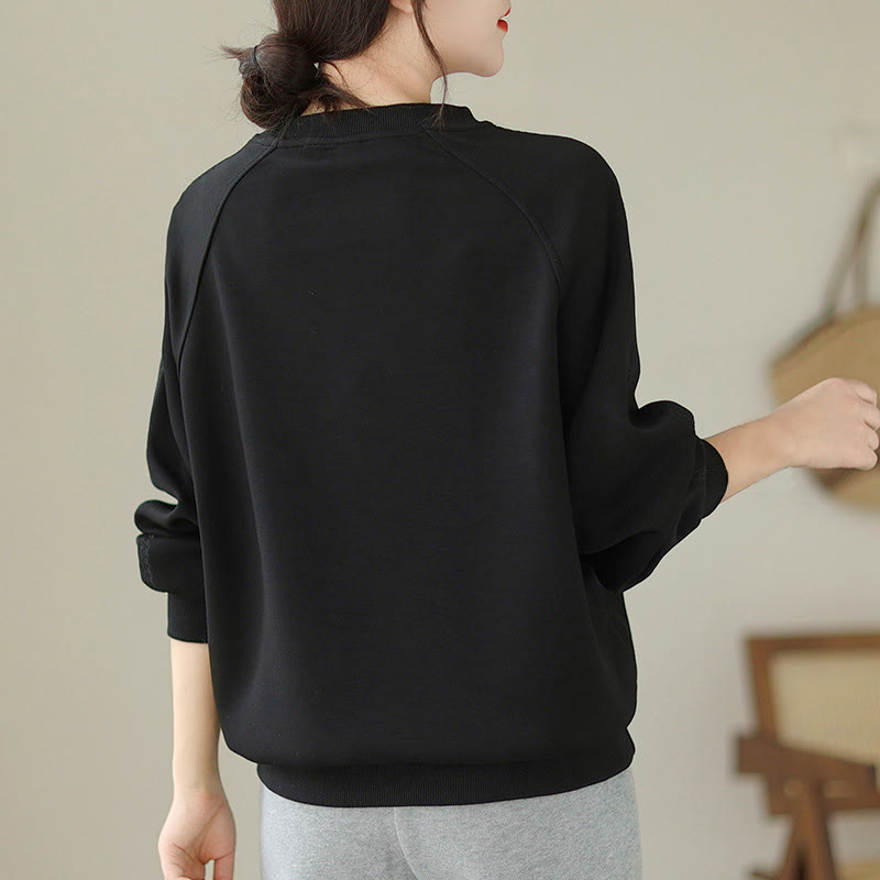 Tactile Cotton Minimalist Grounding Crew Neck Sweatshirt