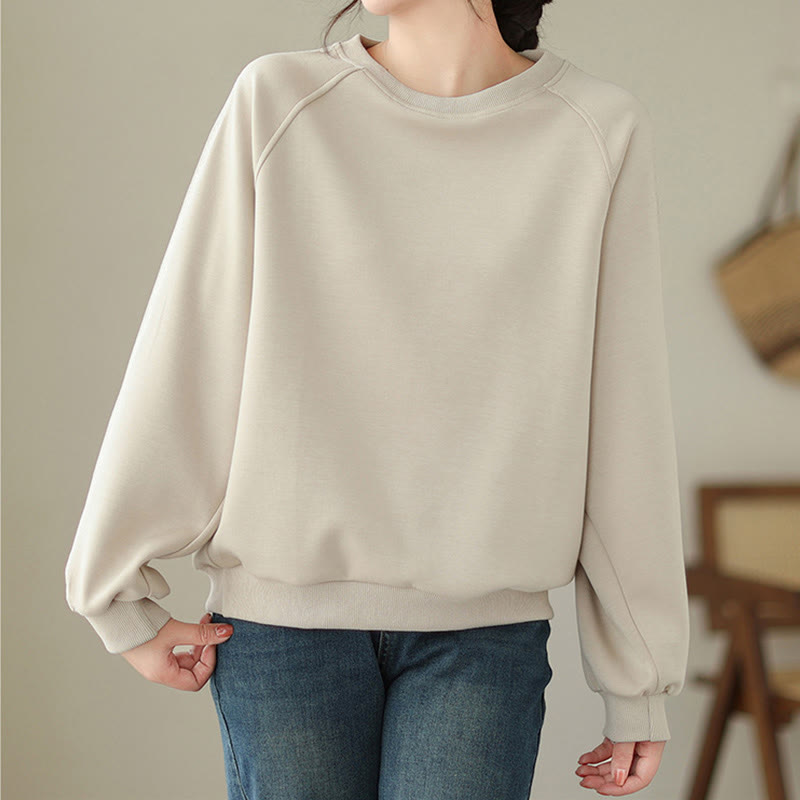 Tactile Cotton Minimalist Grounding Crew Neck Sweatshirt