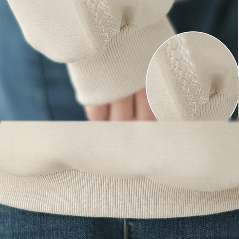 Tactile Cotton Minimalist Grounding Crew Neck Sweatshirt