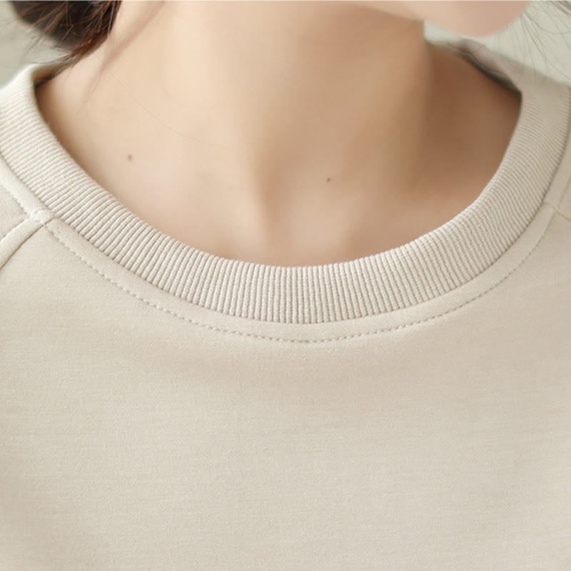 Tactile Cotton Minimalist Grounding Crew Neck Sweatshirt