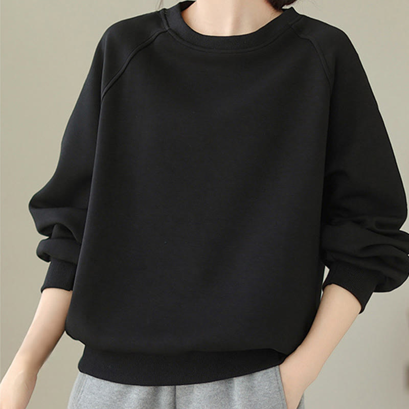 Tactile Cotton Minimalist Grounding Crew Neck Sweatshirt