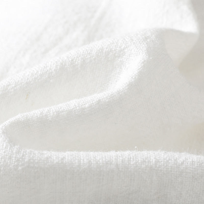 Breathable Cotton Linen Stand Collar Minimalist Long Sleeve Shirt