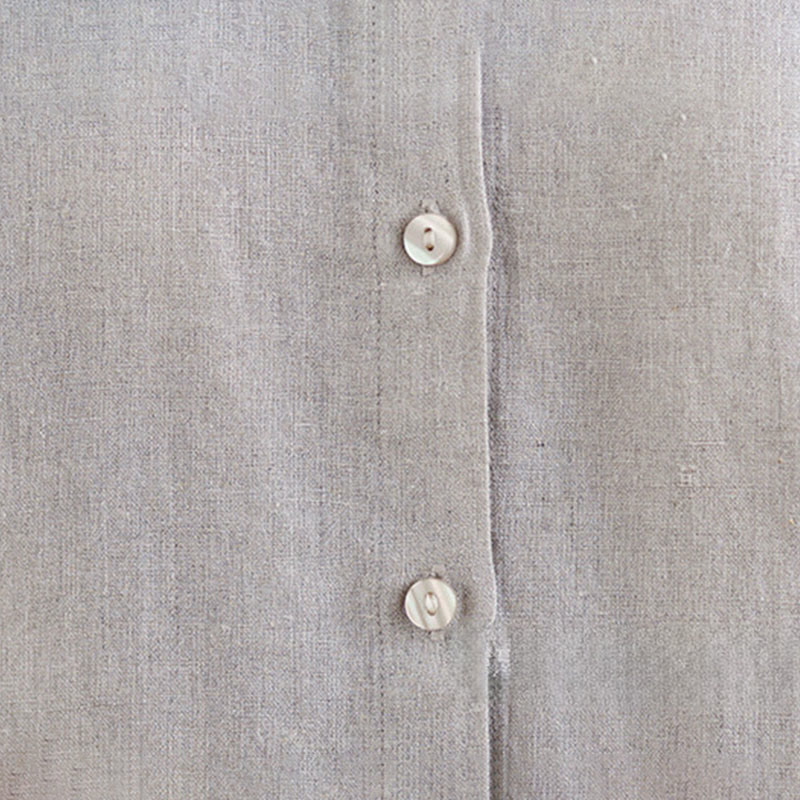 Cotton Linen Relaxed Crew Neck Mindful Shirt