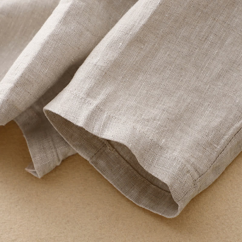 Lightweight Cotton Linen Lapel Grounding Jacket