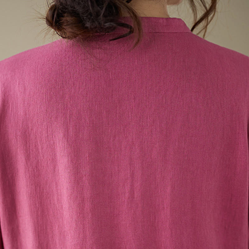 Cotton Linen Relaxed Grounding Midi Dress