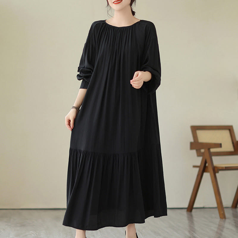 Airy Chiffon Reversible Minimalist Meditation Midi Dress