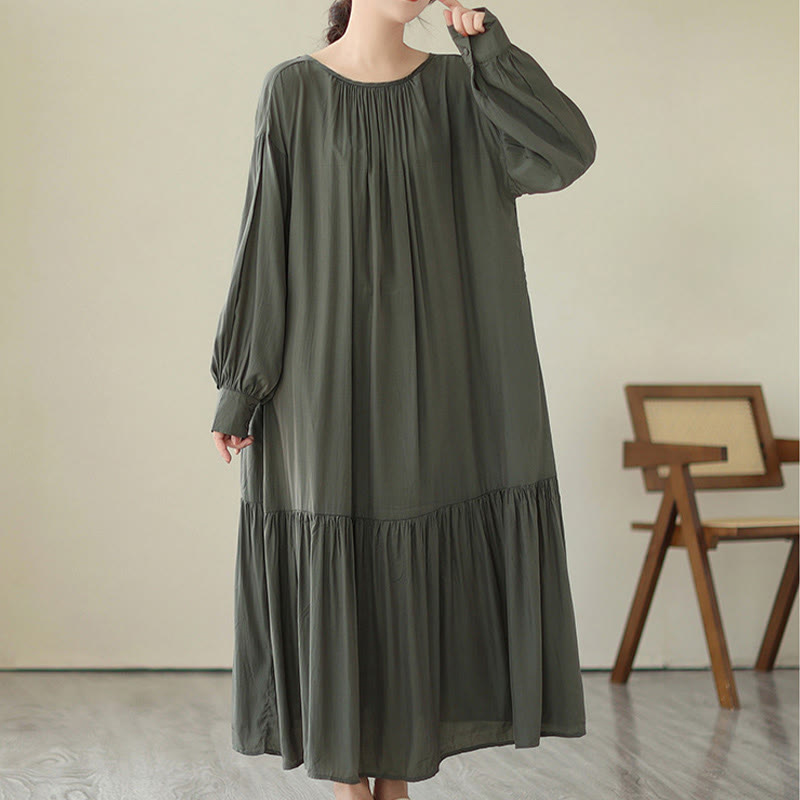 Airy Chiffon Reversible Minimalist Meditation Midi Dress