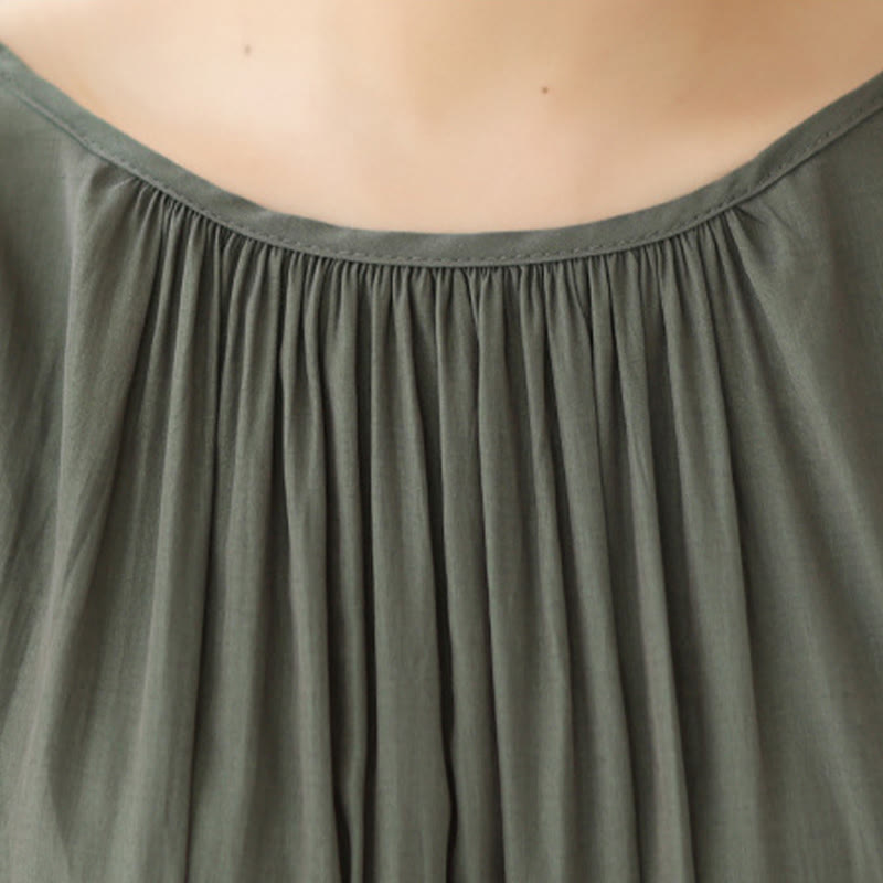 Airy Chiffon Reversible Minimalist Meditation Midi Dress