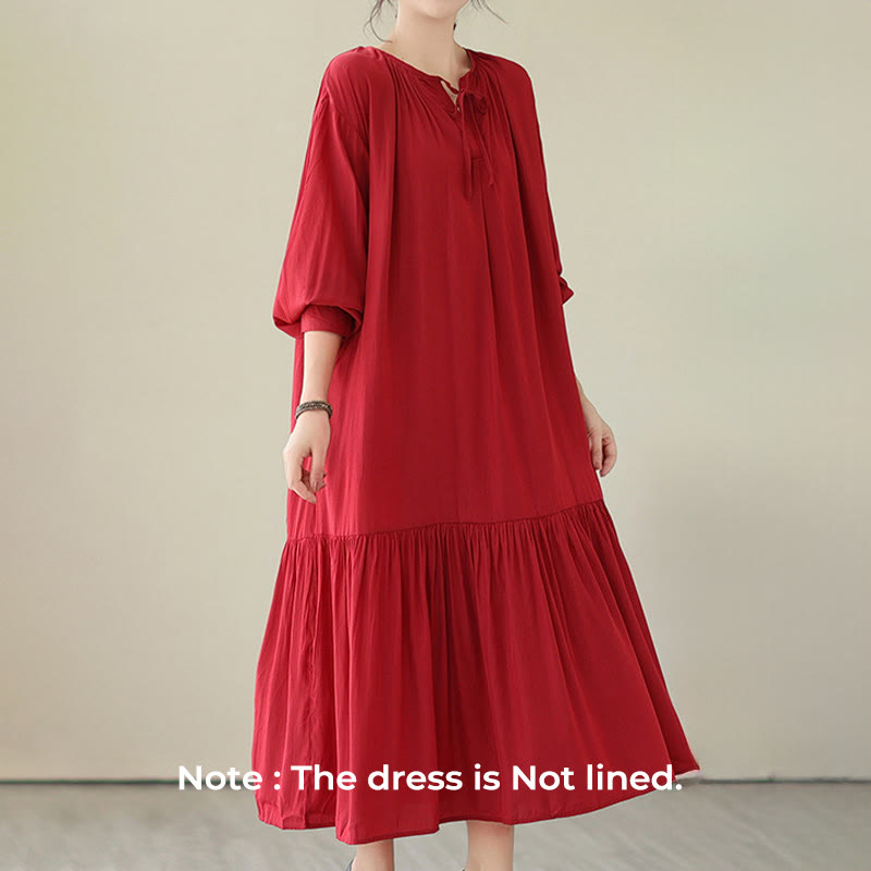 Airy Chiffon Reversible Minimalist Meditation Midi Dress
