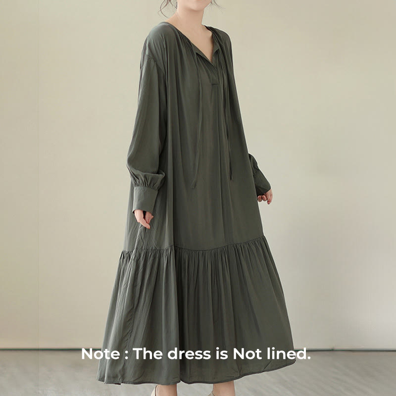 Airy Chiffon Reversible Minimalist Meditation Midi Dress