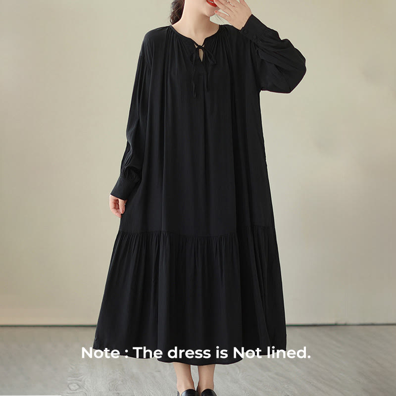 Airy Chiffon Reversible Minimalist Meditation Midi Dress