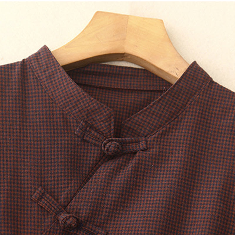Breathable Cotton Frog-Button Mindful Lounge Midi Dress