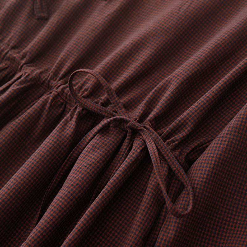 Breathable Cotton Frog-Button Mindful Lounge Midi Dress