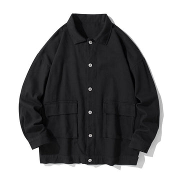Tactile Cotton Stand Collar Minimalist Meditation Jacket
