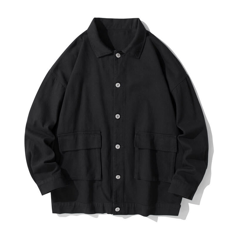 Tactile Cotton Stand Collar Minimalist Meditation Jacket