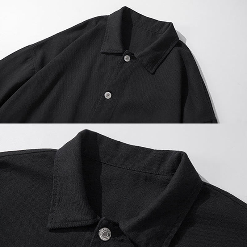 Tactile Cotton Stand Collar Minimalist Meditation Jacket
