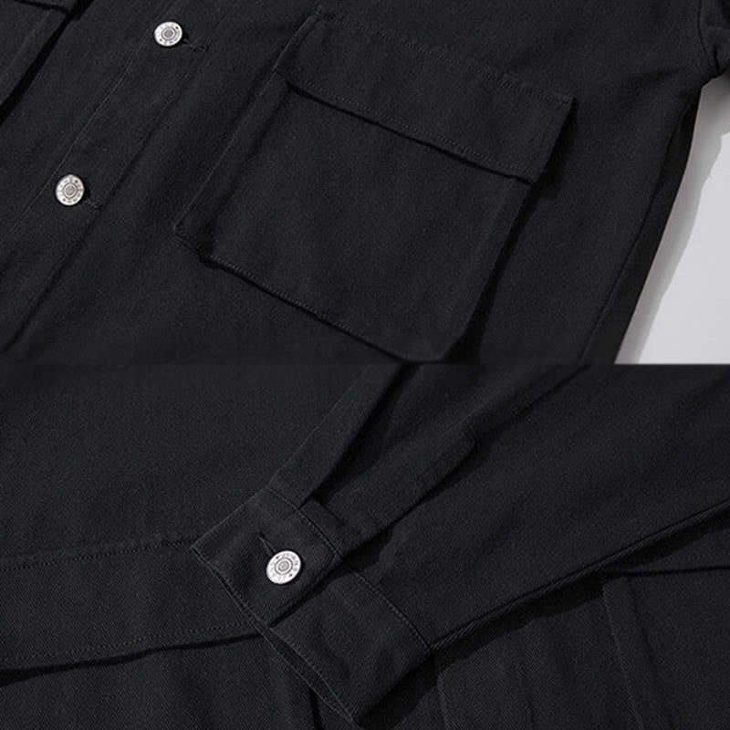 Tactile Cotton Stand Collar Minimalist Meditation Jacket