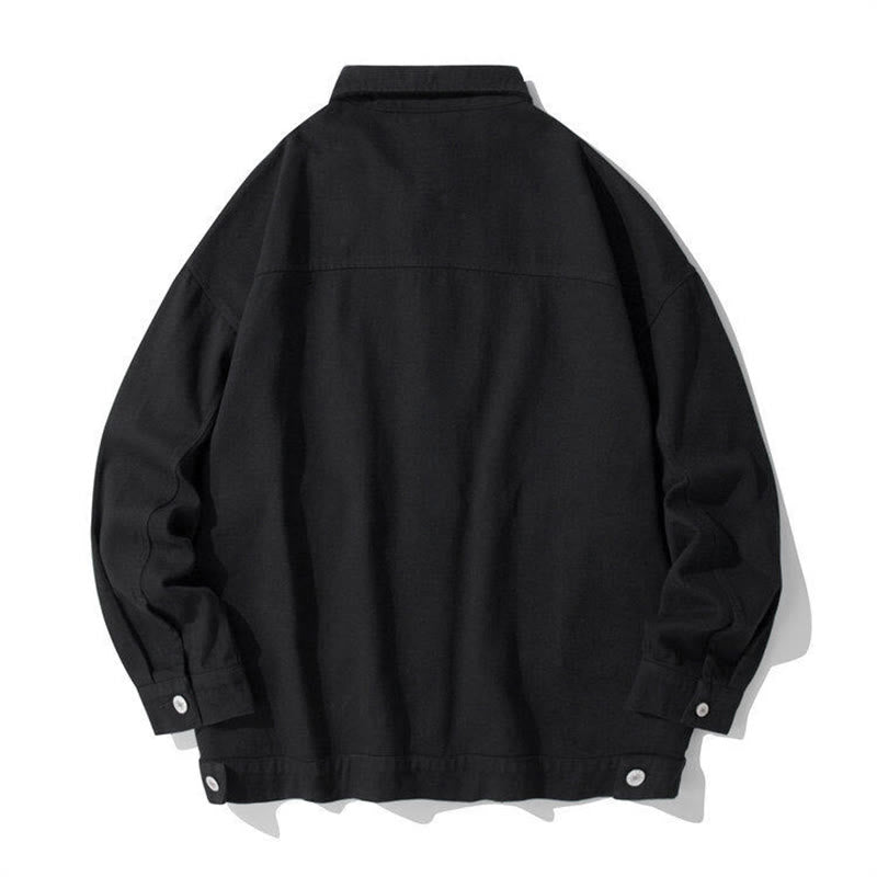 Tactile Cotton Stand Collar Minimalist Meditation Jacket