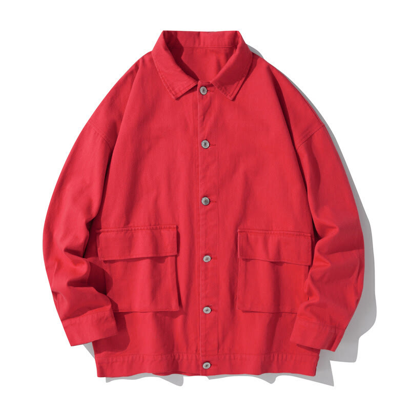 Tactile Cotton Stand Collar Minimalist Meditation Jacket