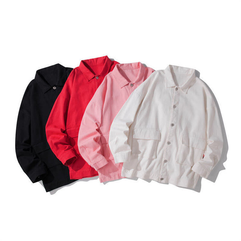 Tactile Cotton Stand Collar Minimalist Meditation Jacket