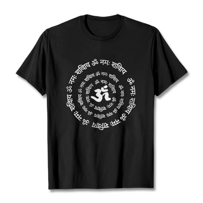 100% Cotton Sacred Om Sanskrit Mantra Meditation T-Shirt