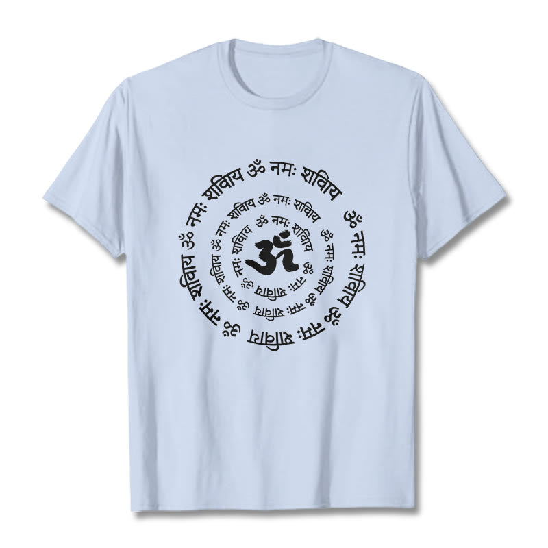 100% Cotton Sacred Om Sanskrit Mantra Meditation T-Shirt