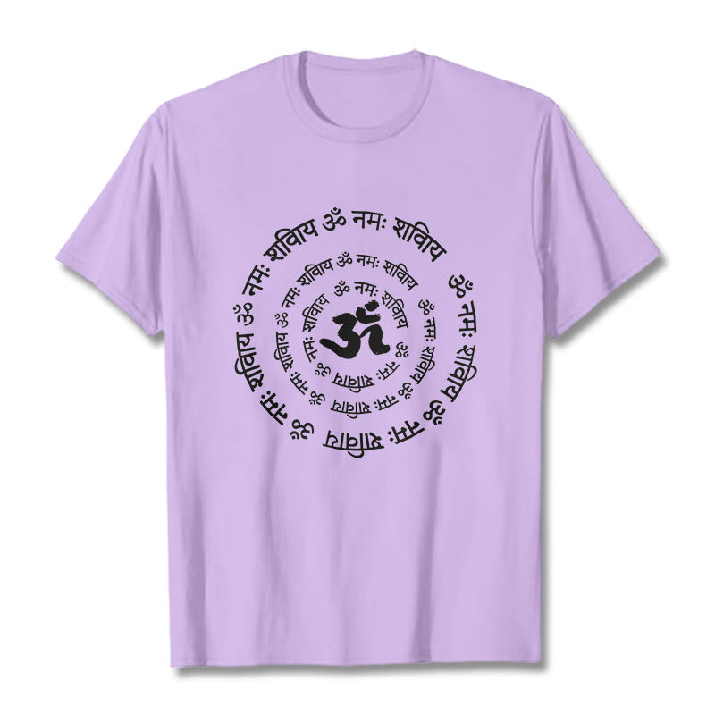 100% Cotton Sacred Om Sanskrit Mantra Meditation T-Shirt