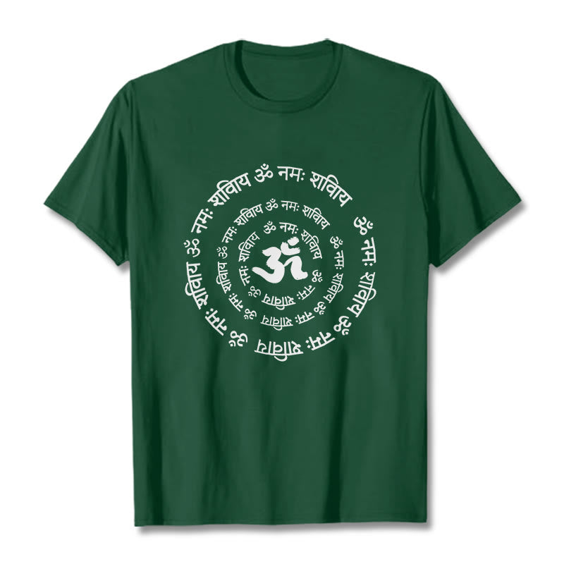 100% Cotton Sacred Om Sanskrit Mantra Meditation T-Shirt