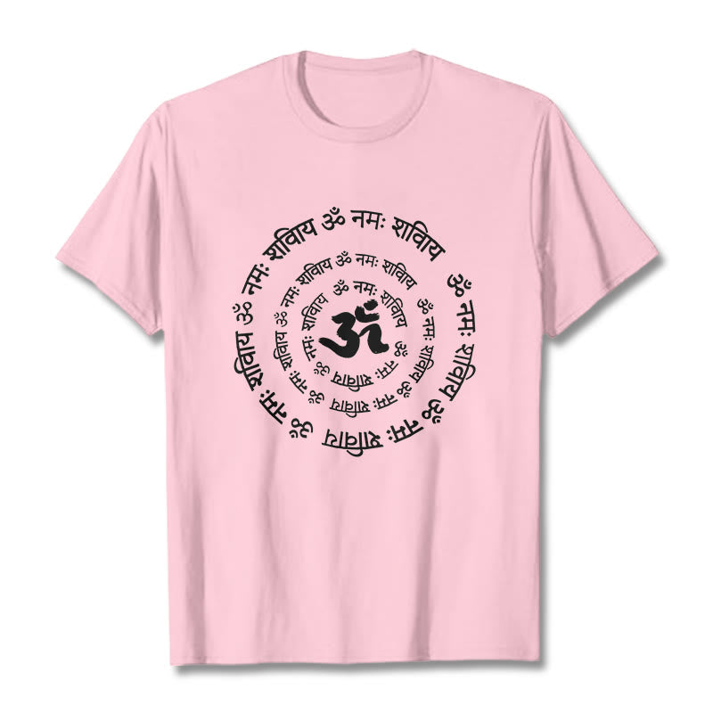 100% Cotton Sacred Om Sanskrit Mantra Meditation T-Shirt