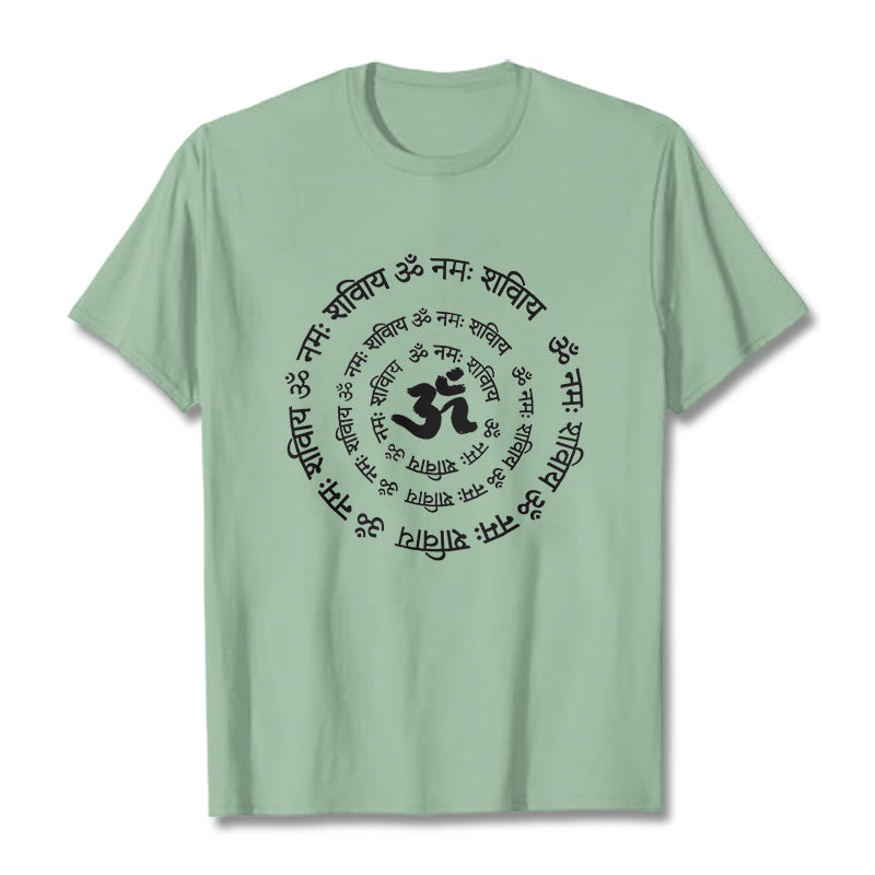 100% Cotton Sacred Om Sanskrit Mantra Meditation T-Shirt