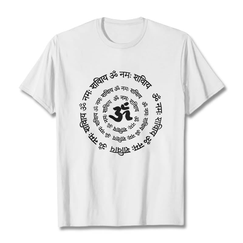 100% Cotton Sacred Om Sanskrit Mantra Meditation T-Shirt