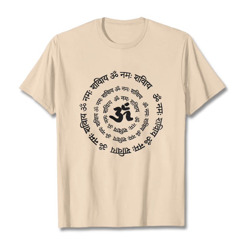 100% Cotton Sacred Om Sanskrit Mantra Meditation T-Shirt