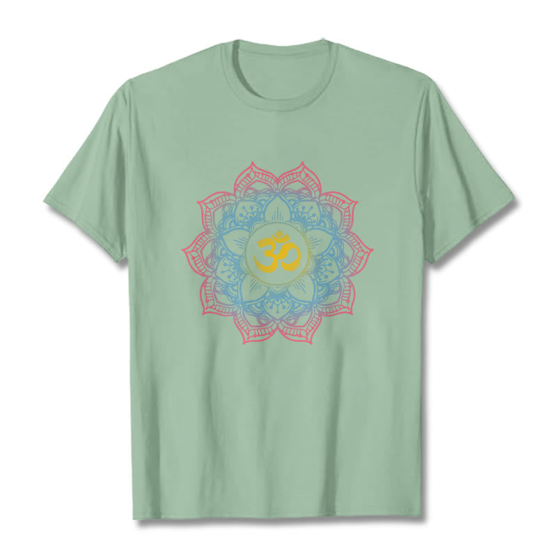 Tactile Cotton Om Mandala Meditation Tee