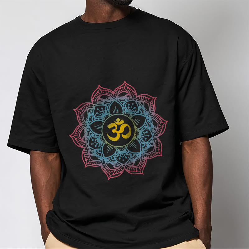 Tactile Cotton Om Mandala Meditation Tee