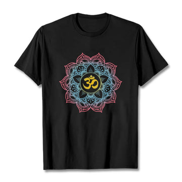 Tactile Cotton Om Mandala Meditation Tee